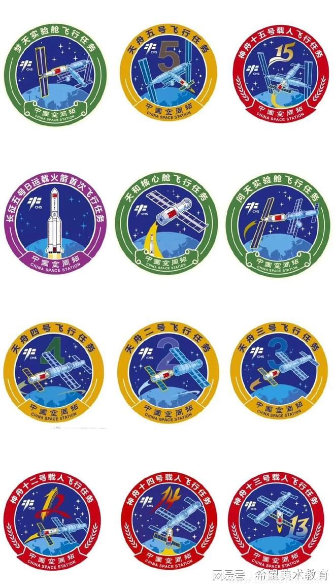 12枚中國空間站任務(wù)標(biāo)識集齊了！滿滿的航天科技感(圖2)