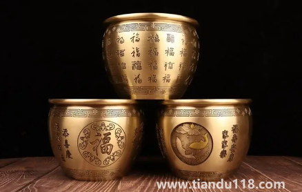 純銅百福缸里面放什么旺財(cái)1