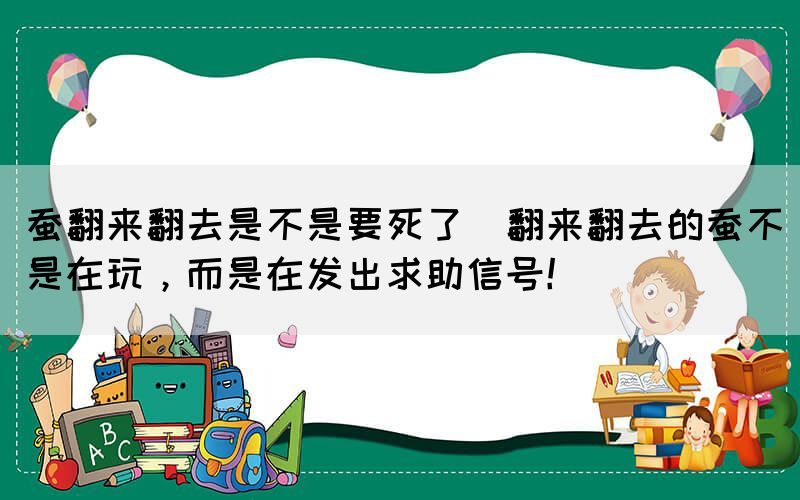 蠶翻來翻去是不是要死了(翻來翻去的蠶不是在玩，而是在發(fā)出求助信號(hào)！)