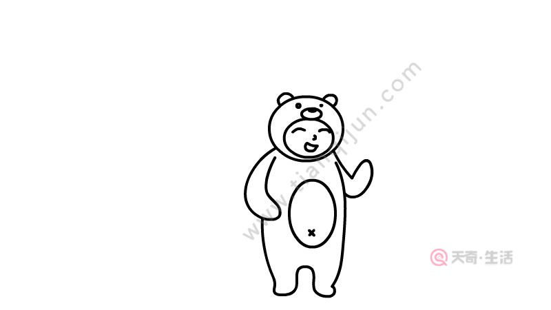 兒童節(jié)玩偶服簡(jiǎn)筆畫怎么畫