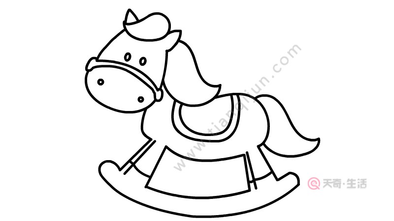 兒童木馬簡(jiǎn)筆畫教程